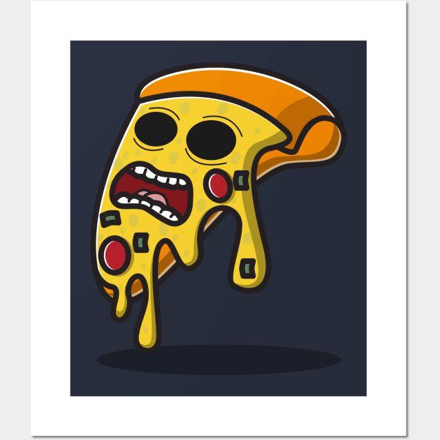 spooky pizza Wall Art by fflat hds